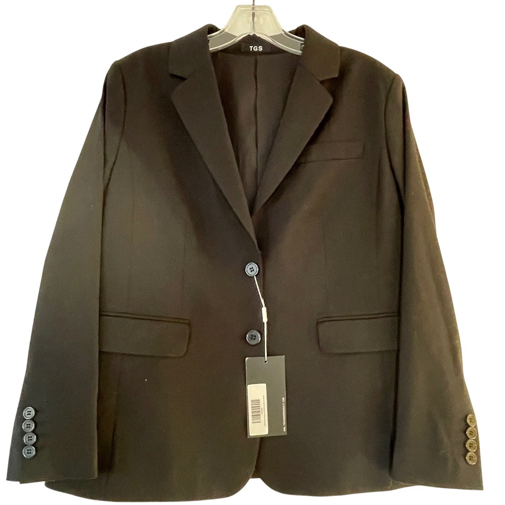 TGS Womens Classic Black Jacket Blazer Suit Formal‎ Office Career Size 6 Short